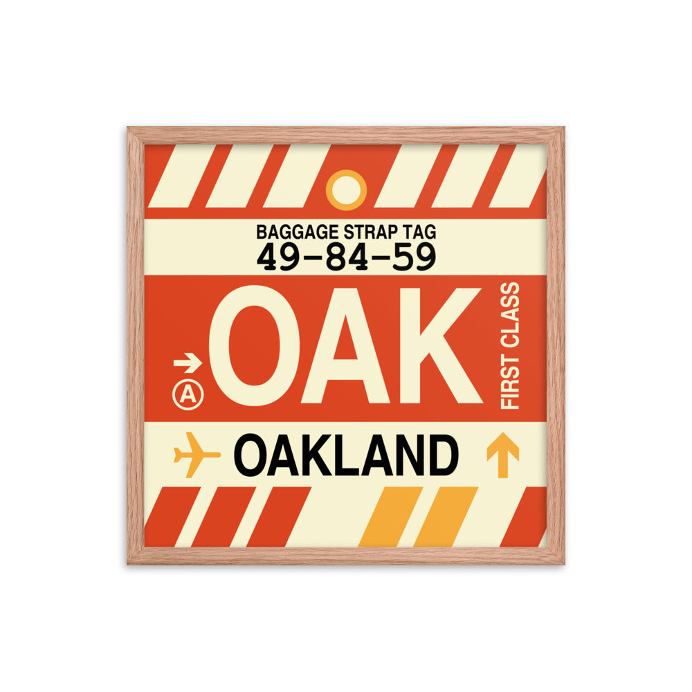Travel-Themed Framed Print • OAK Oakland • YHM Designs - Image 10