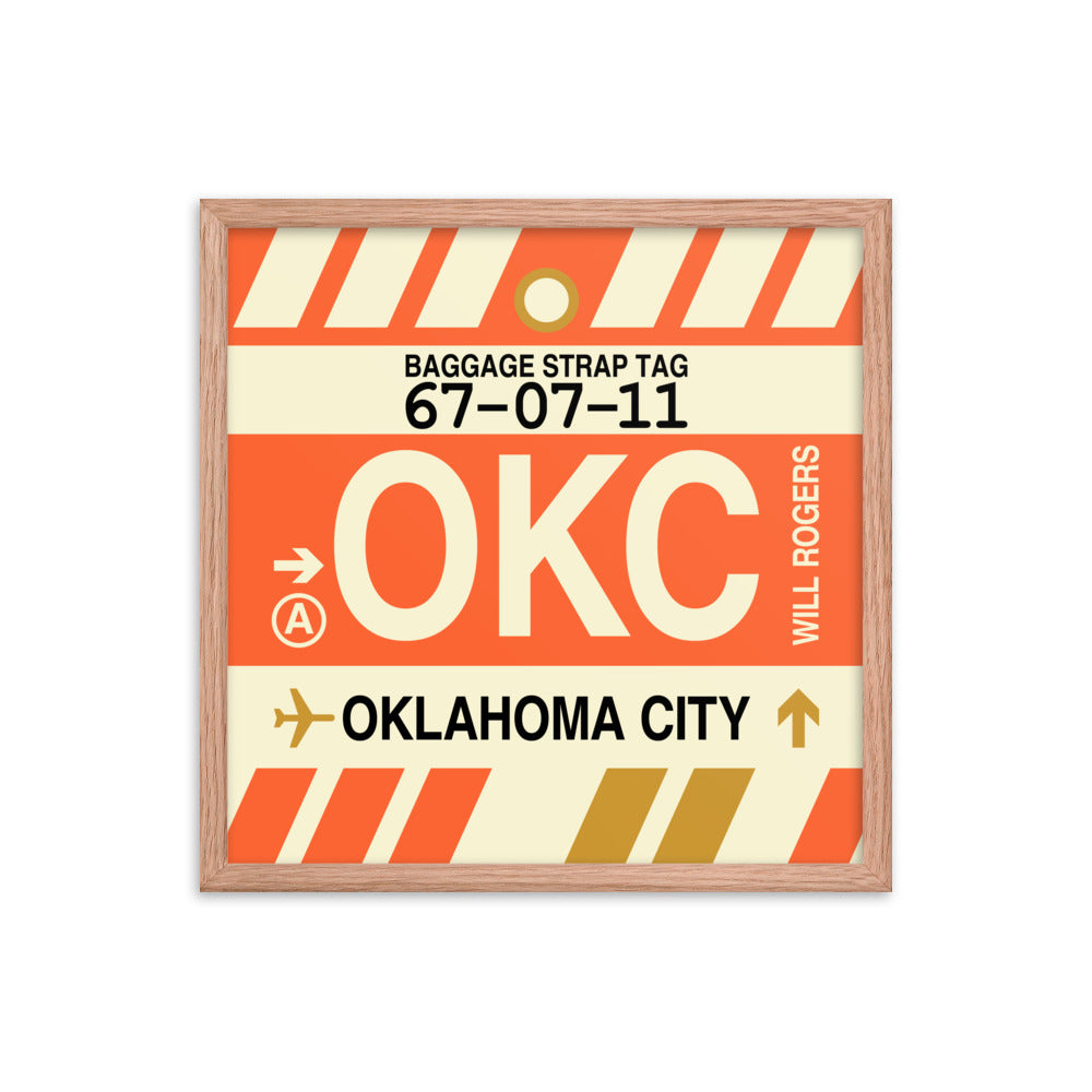 Travel-Themed Framed Print • OKC Oklahoma City • YHM Designs - Image 10