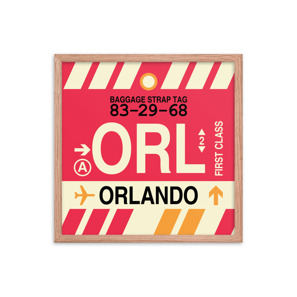 Travel-Themed Framed Print • ORL Orlando • YHM Designs - Image 10