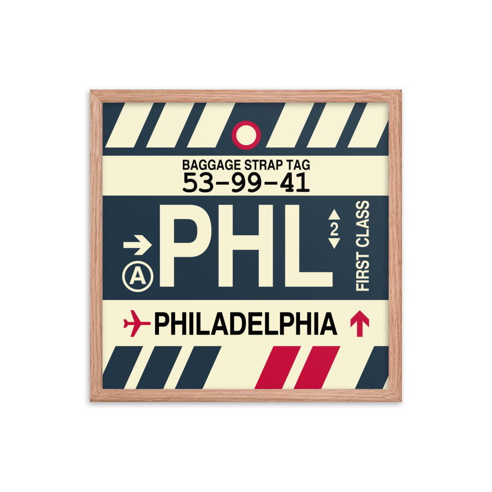 Travel-Themed Framed Print • PHL Philadelphia • YHM Designs - Image 10