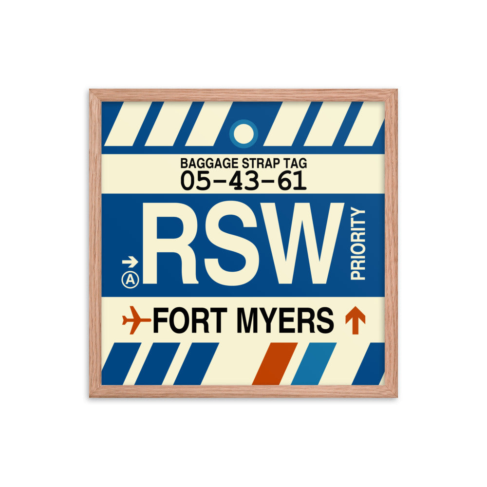 Travel-Themed Framed Print • RSW Fort Myers • YHM Designs - Image 10
