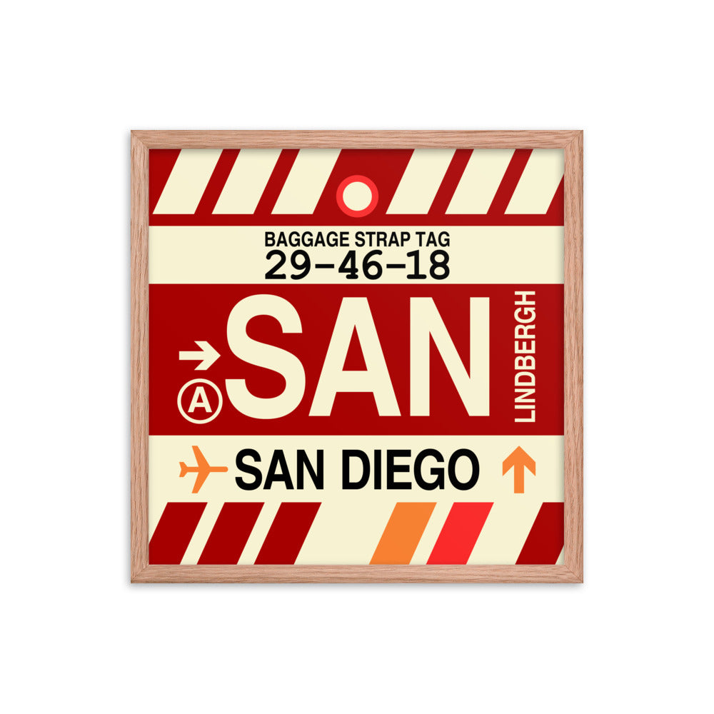 Travel-Themed Framed Print • SAN San Diego • YHM Designs - Image 10