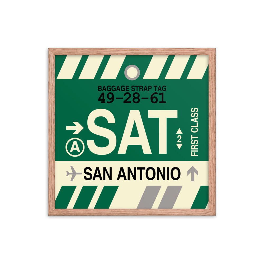 Travel-Themed Framed Print • SAT San Antonio • YHM Designs - Image 10
