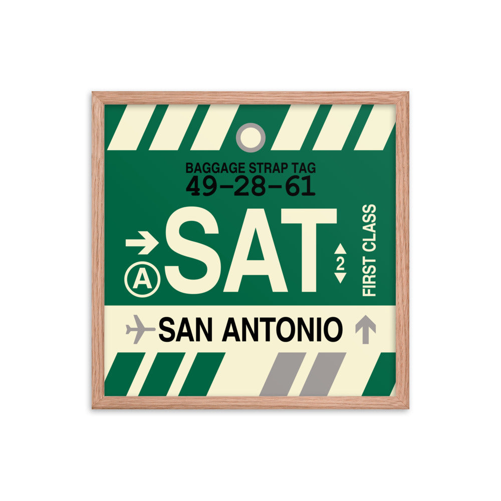 Travel-Themed Framed Print • SAT San Antonio Souvenir • YHM Designs - Image 10