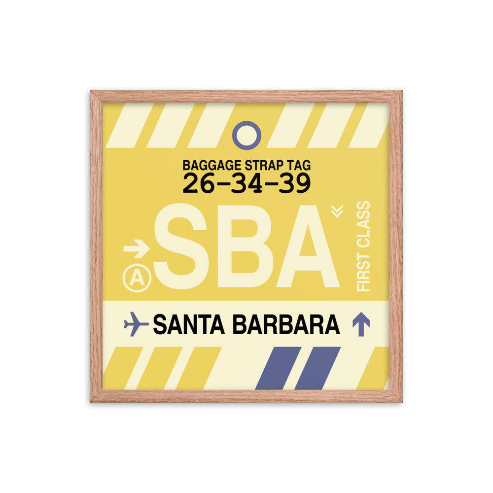 Travel-Themed Framed Print • SBA Santa Barbara Souvenir • YHM Designs - Image 10