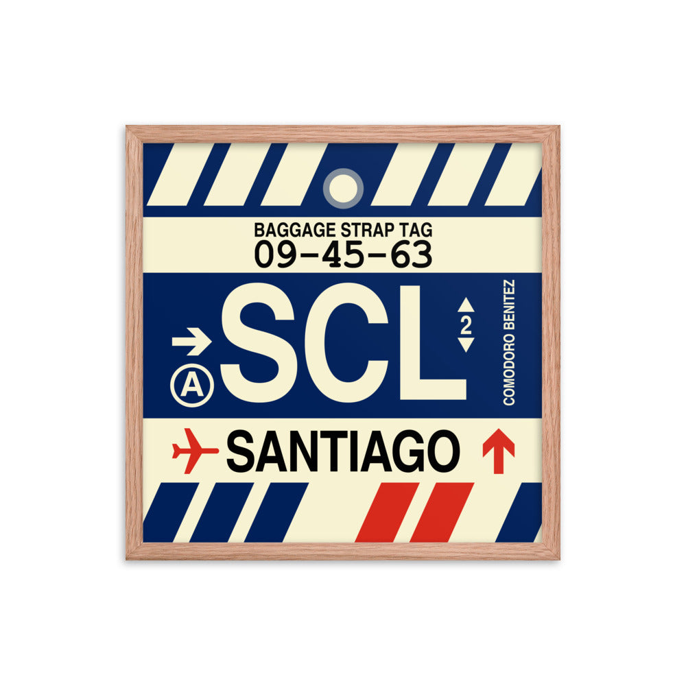Travel-Themed Framed Print • SCL Santiago Souvenir • YHM Designs - Image 10