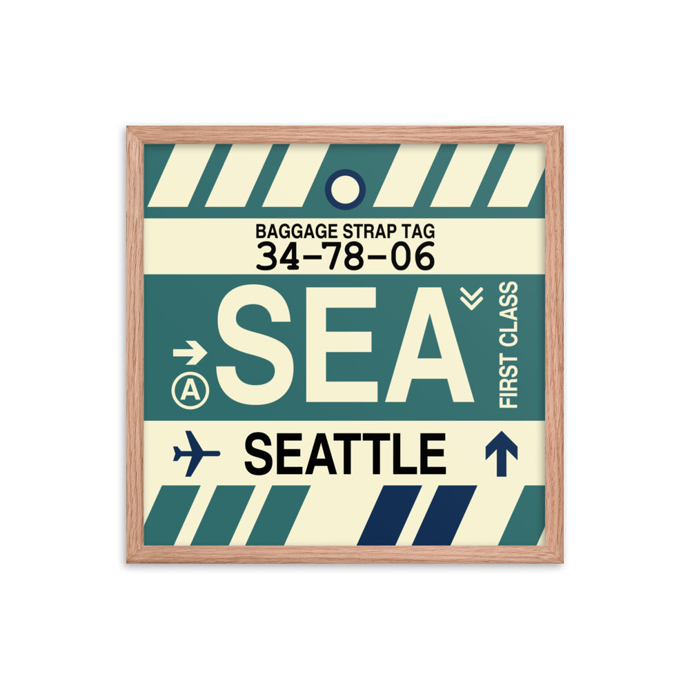 Travel-Themed Framed Print • SEA Seattle • YHM Designs - Image 10