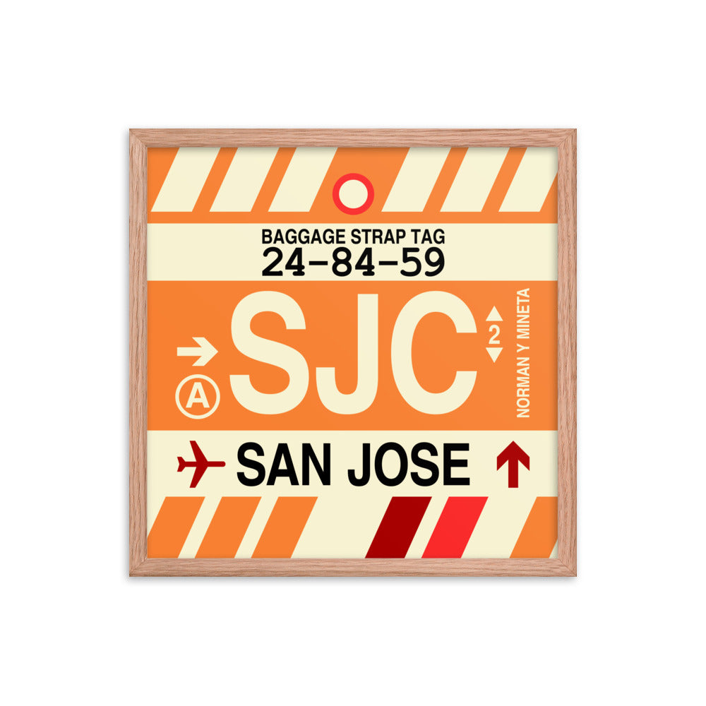 Travel-Themed Framed Print • SJC San Jose • YHM Designs - Image 10
