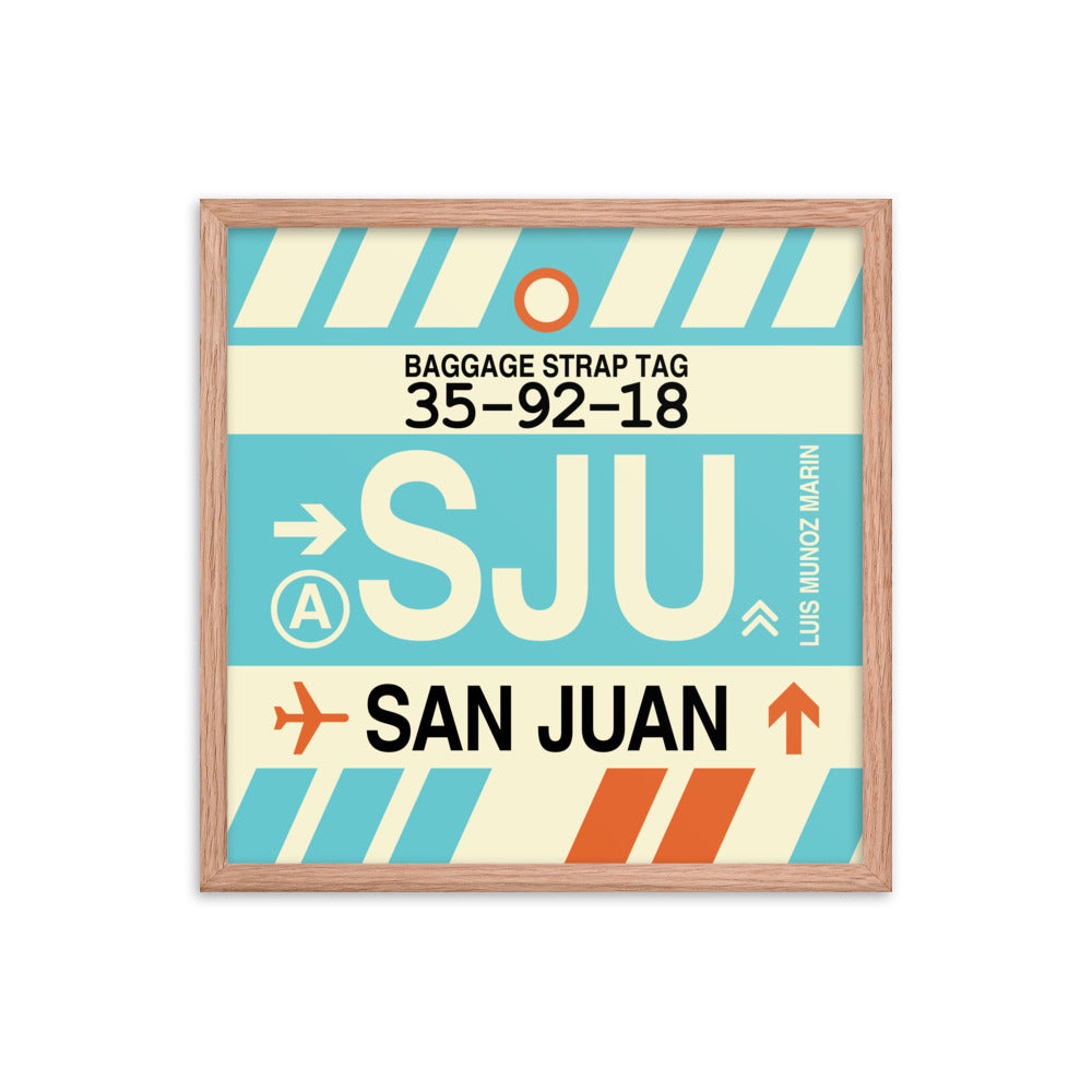 Travel-Themed Framed Print • SJU San Juan • YHM Designs - Image 10