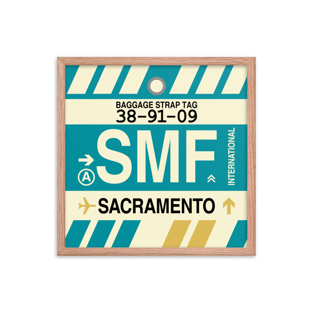 Travel-Themed Framed Print • SMF Sacramento • YHM Designs - Image 10