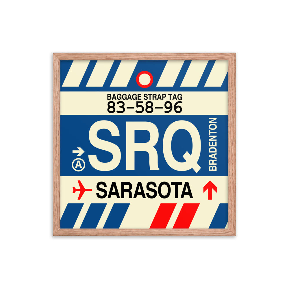 Travel-Themed Framed Print • SRQ Sarasota-Bradenton • YHM Designs - Image 10
