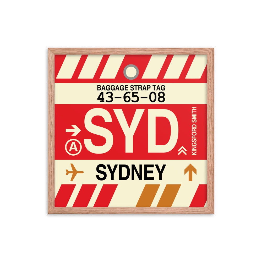 Travel-Themed Framed Print • SYD Sydney • YHM Designs - Image 10