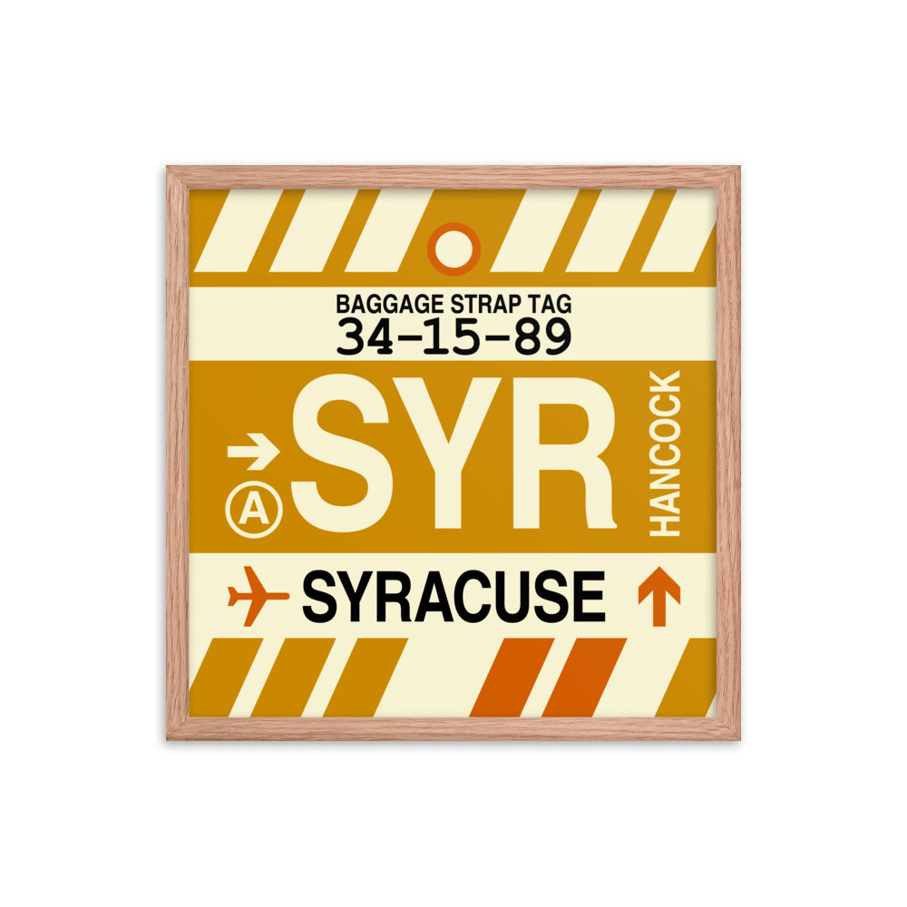 Travel-Themed Framed Print • SYR Syracuse • YHM Designs - Image 10