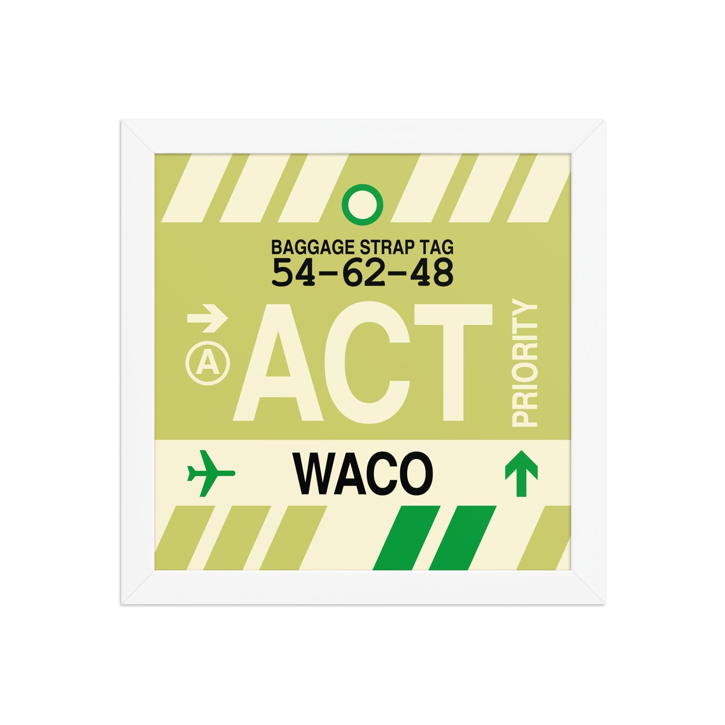 ACT Waco Framed Print • Jet Age Baggage Tag Design • YHM Designs - Image 11