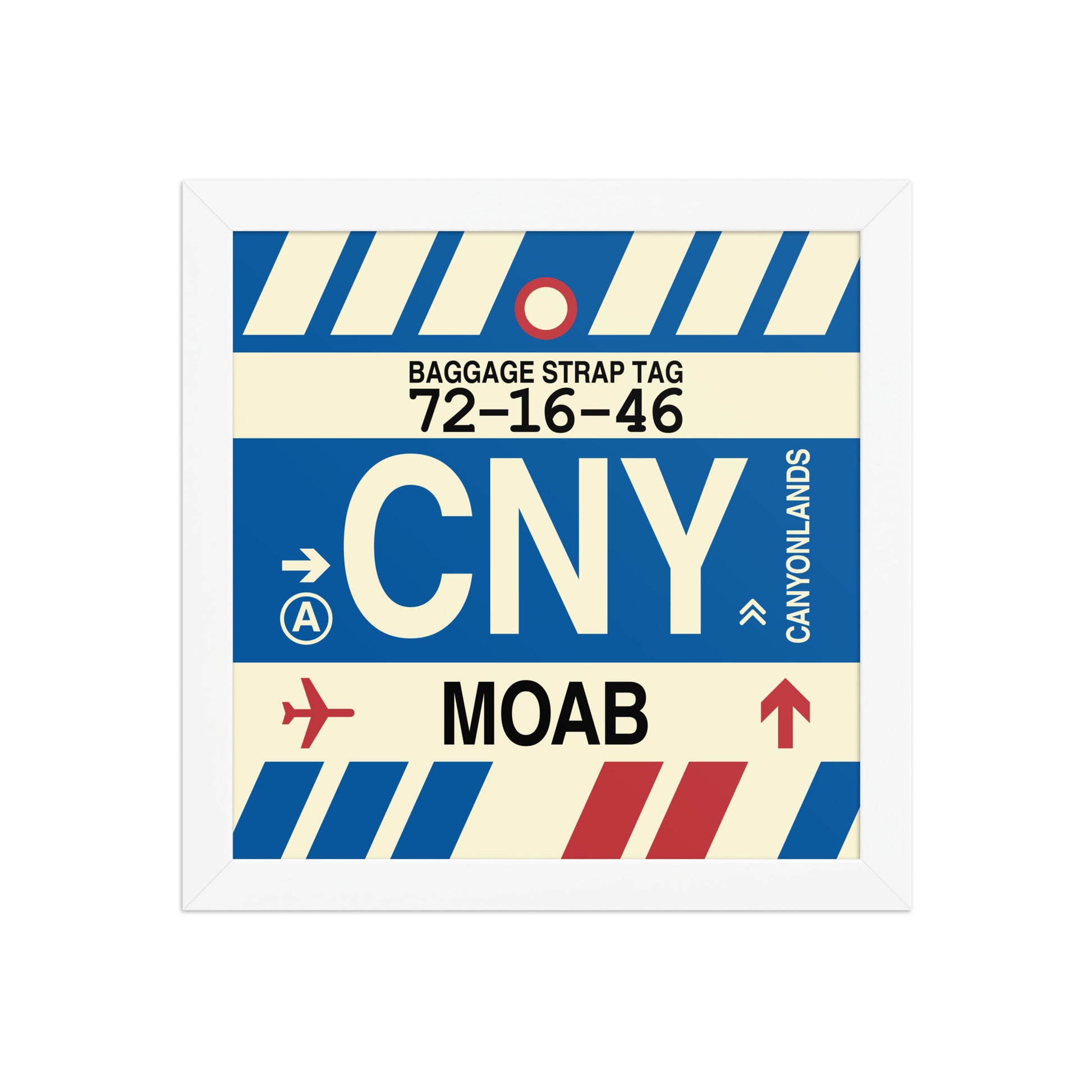 CNY Moab Framed Print • Jet Age Baggage Tag Design • YHM Designs - Image 11