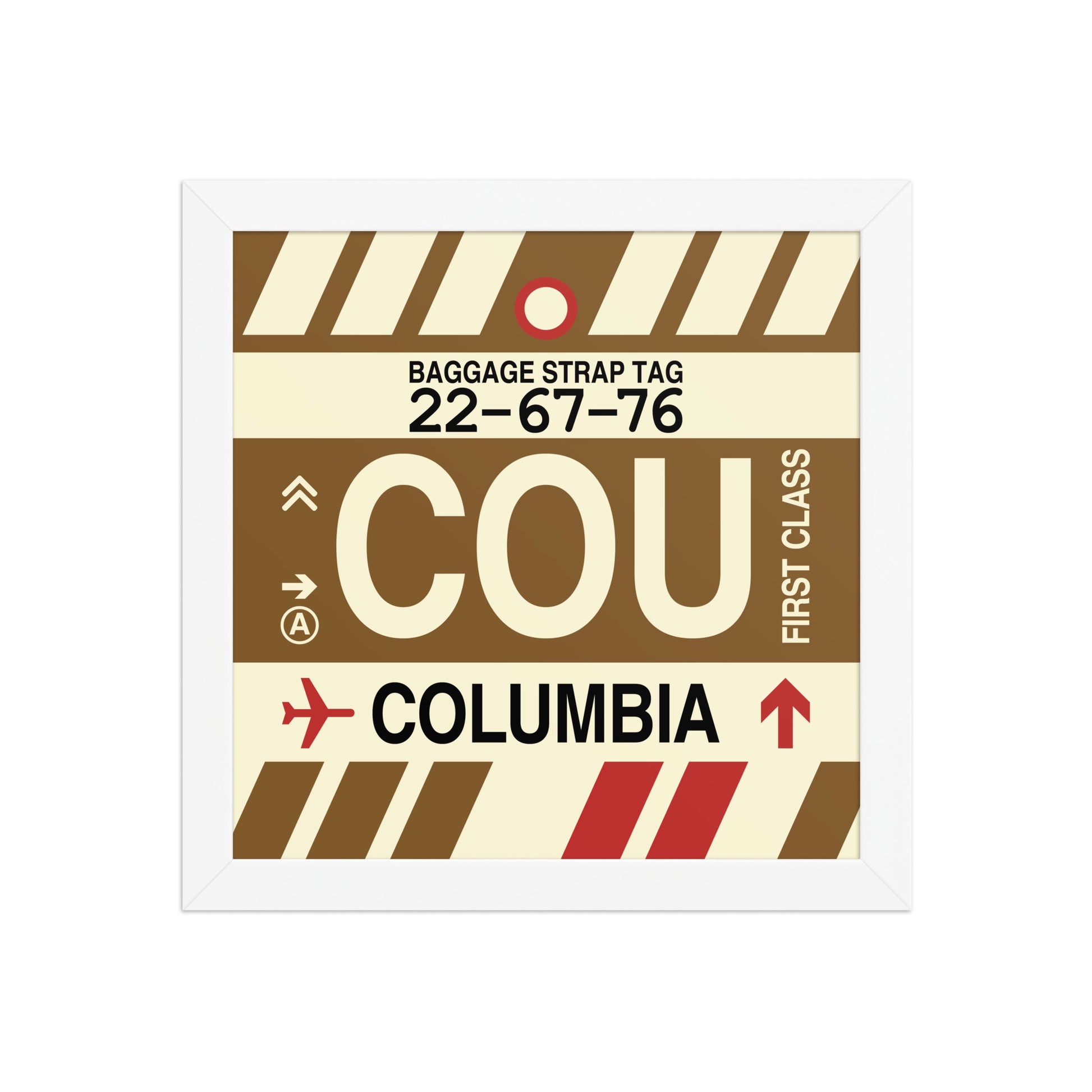 COU Columbia Framed Print • Jet Age Baggage Tag Design • YHM Designs - Image 11