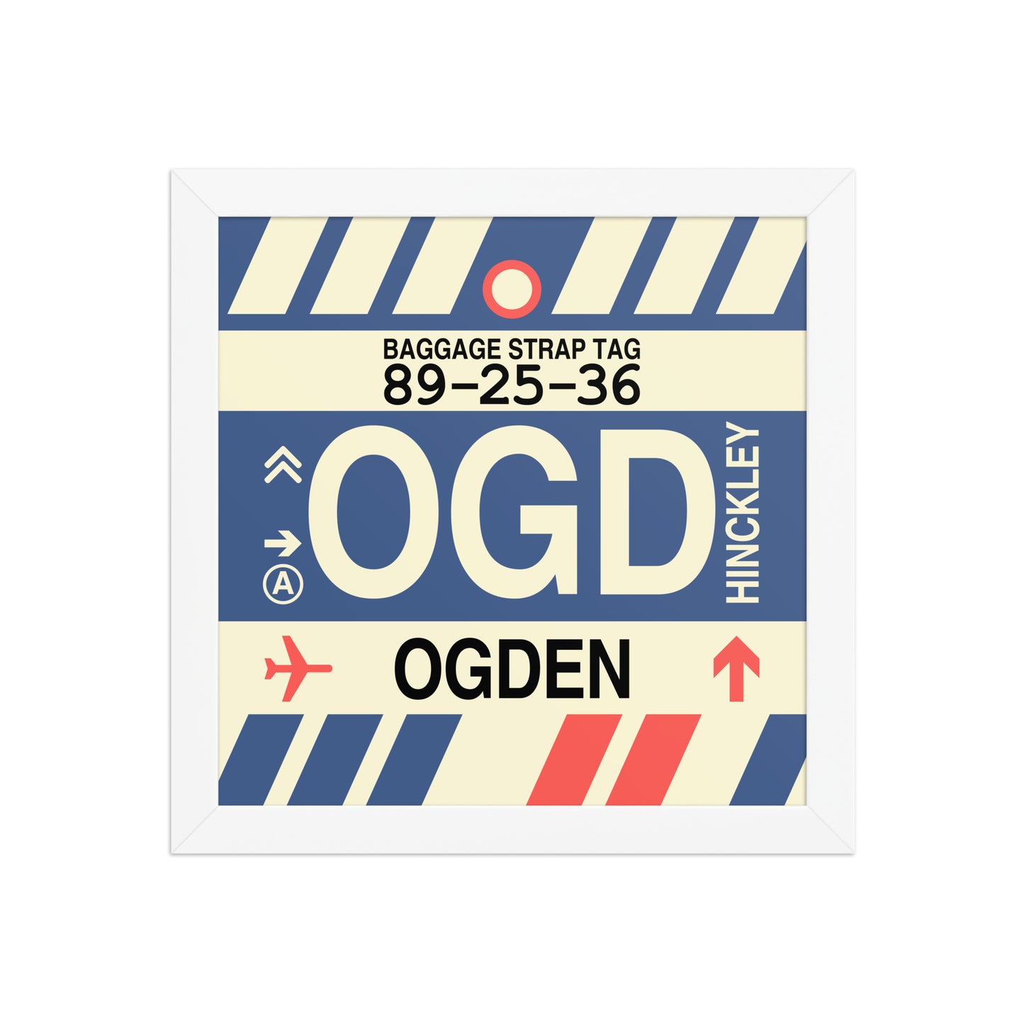 OGD Ogden Framed Print • Jet Age Baggage Tag Design • YHM Designs - Image 11