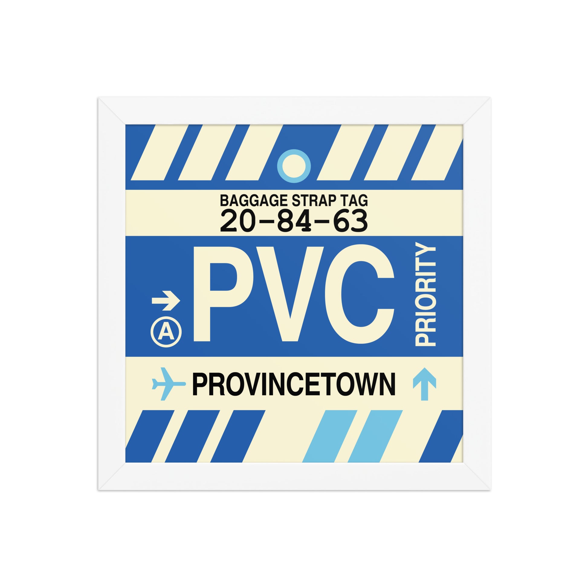 PVC Provincetown Framed Print • Jet Age Baggage Tag Design • YHM Designs - Image 11