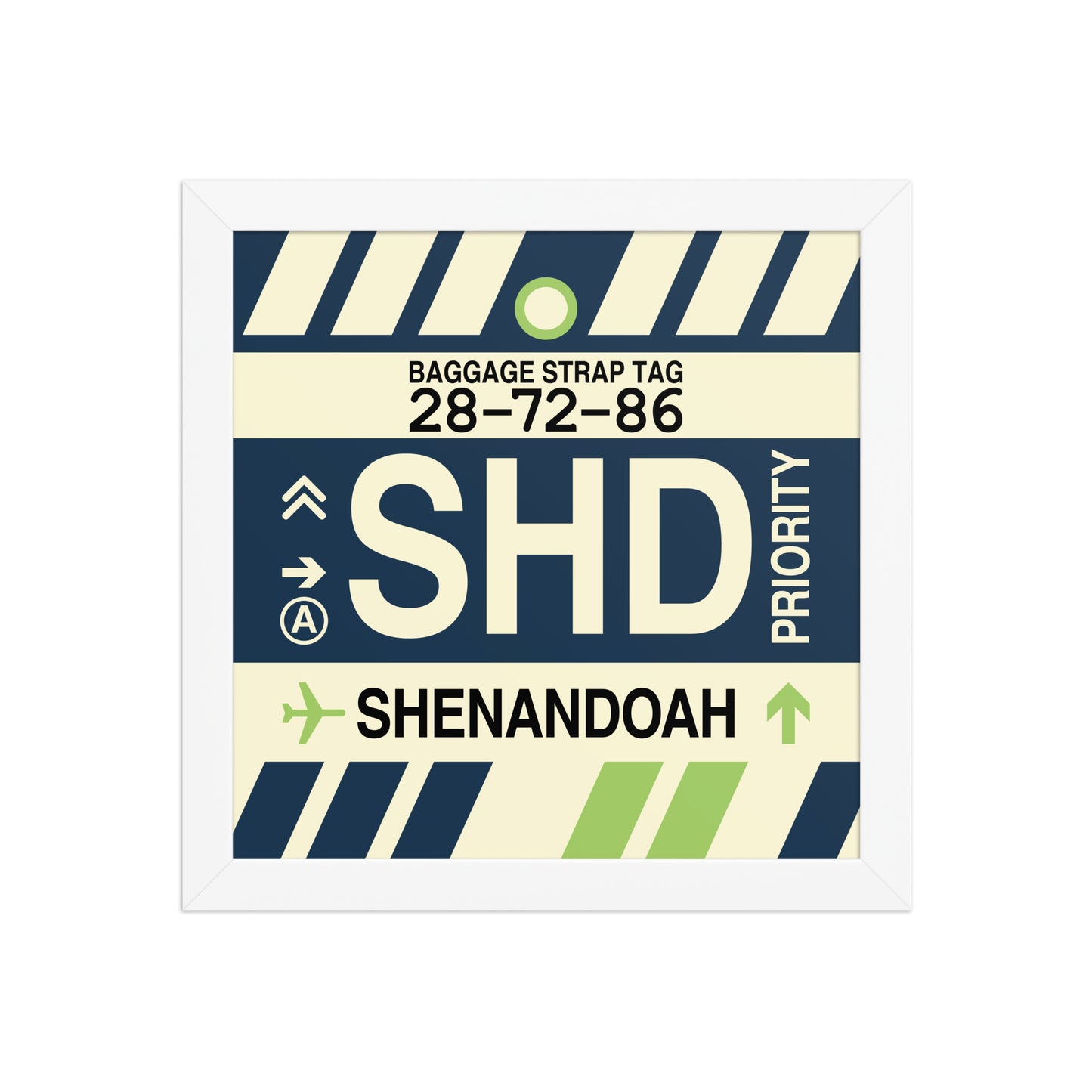 SHD Shenandoah Valley Framed Print • Jet Age Baggage Tag Design • YHM Designs - Image 11