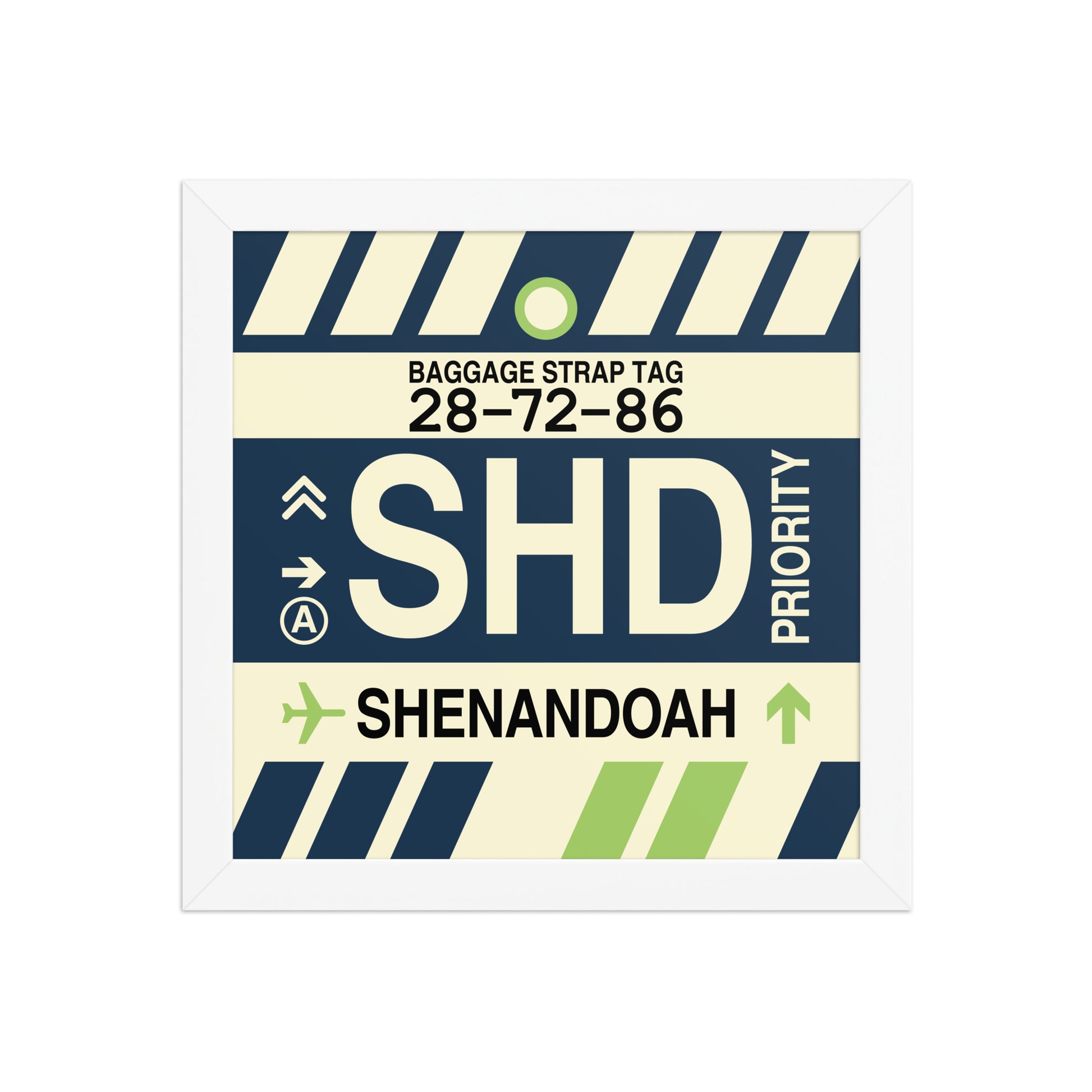 SHD Shenandoah Valley Framed Print • Jet Age Baggage Tag Design • YHM Designs - Image 11