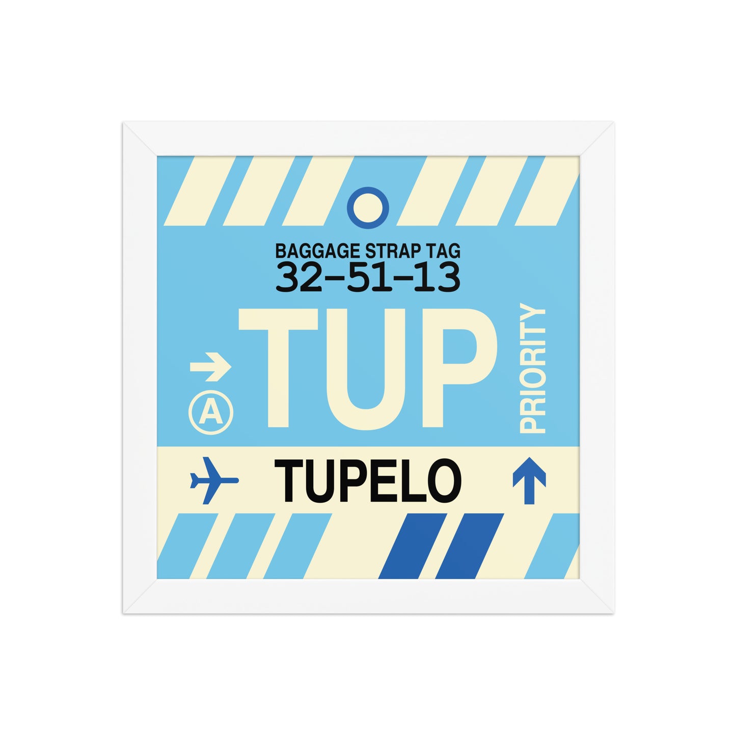 TUP Tupelo Framed Print • Jet Age Baggage Tag Design • YHM Designs - Image 11