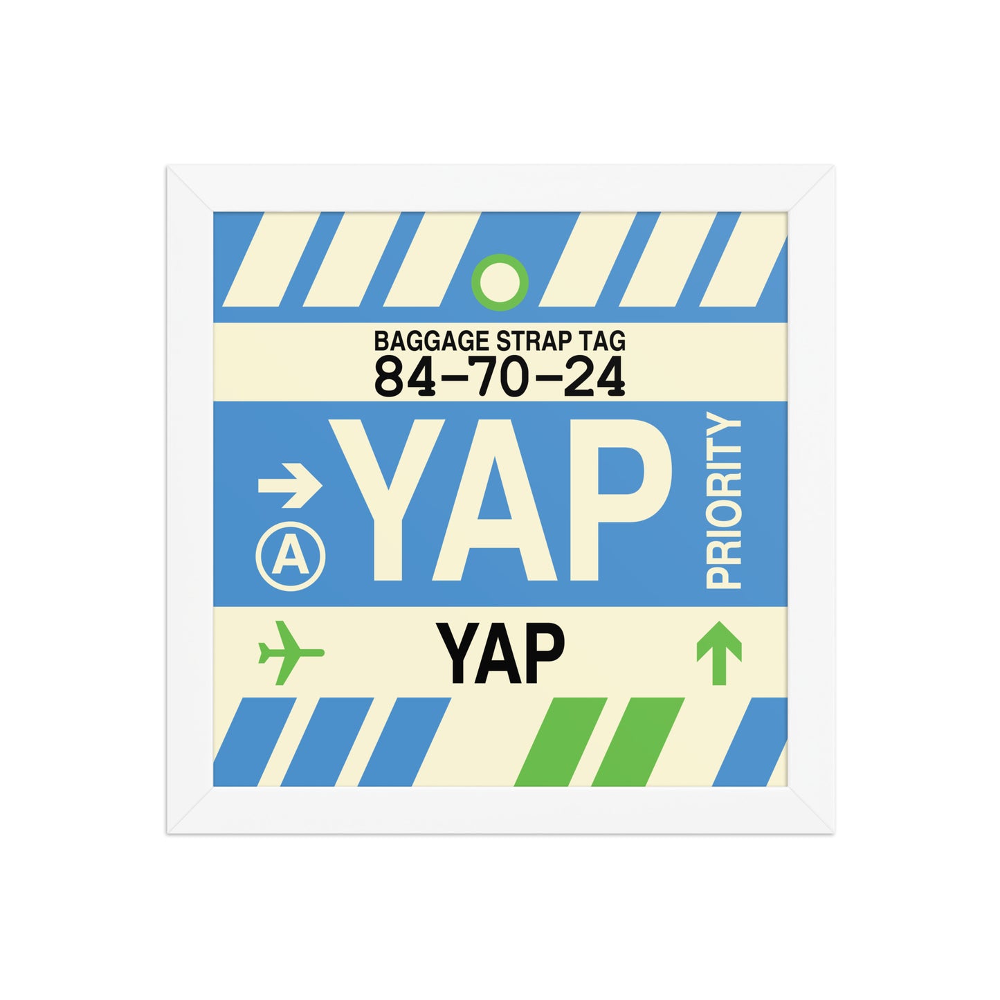 YAP Yap Framed Print • Jet Age Baggage Tag Design • YHM Designs - Image 11