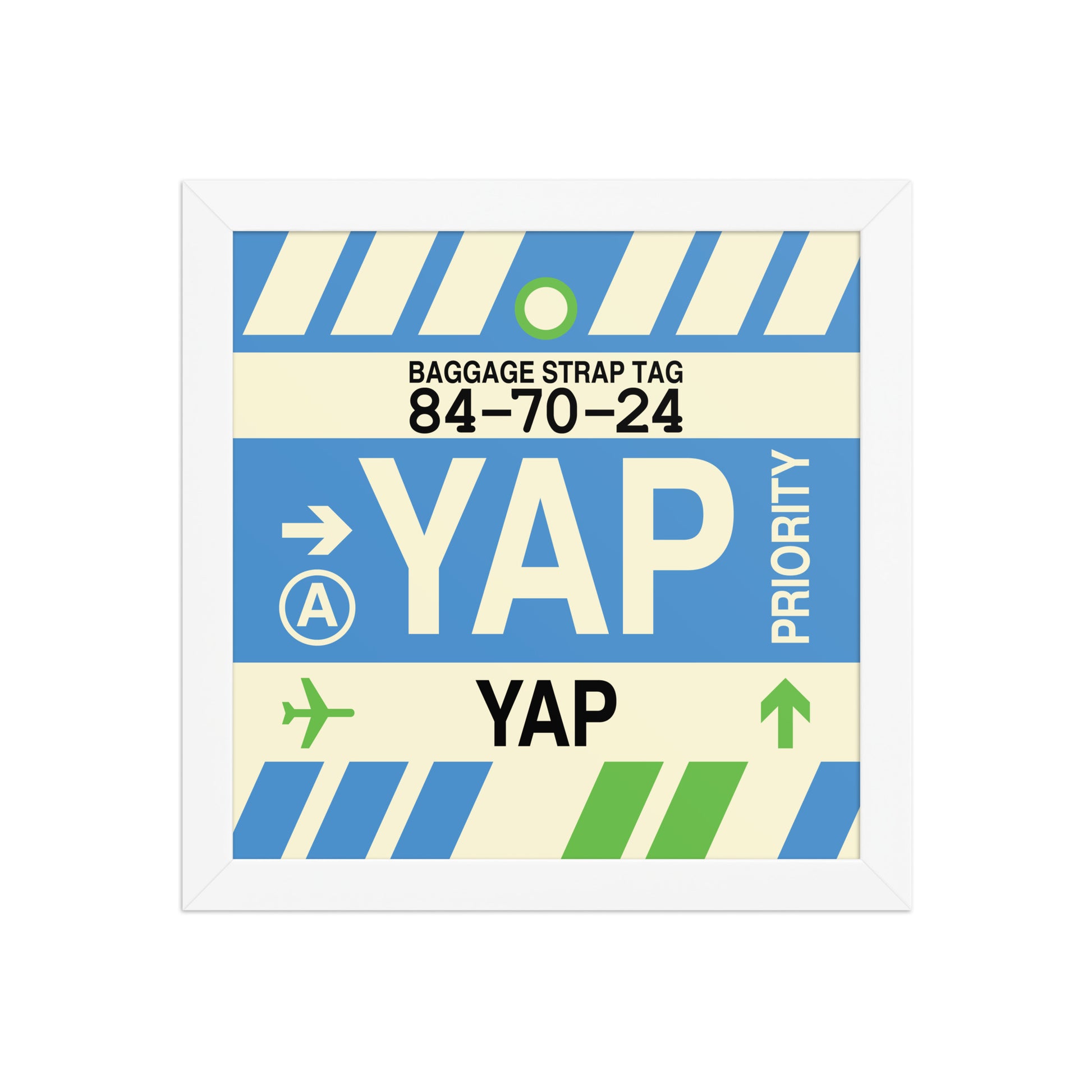 YAP Yap Framed Print • Jet Age Baggage Tag Design • YHM Designs - Image 11