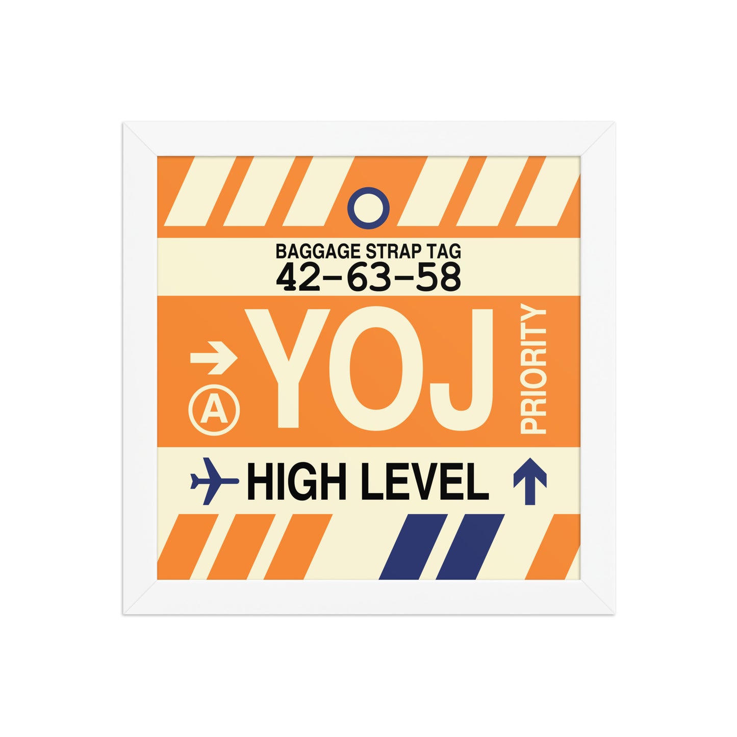 YOJ High Level Framed Print • Jet Age Baggage Tag Design • YHM Designs - Image 11