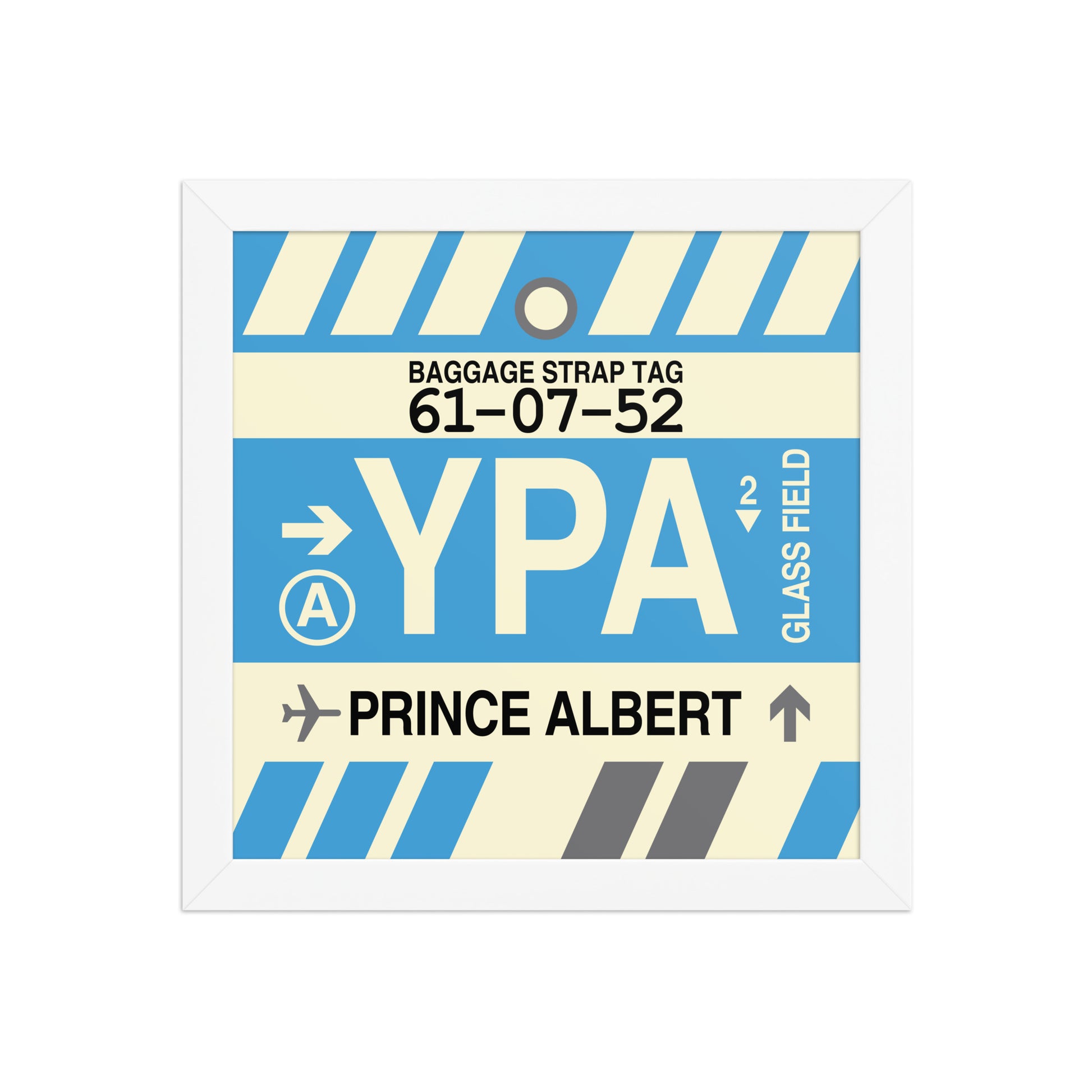 YPA Prince Albert Framed Print • Jet Age Baggage Tag Design • YHM Designs - Image 11