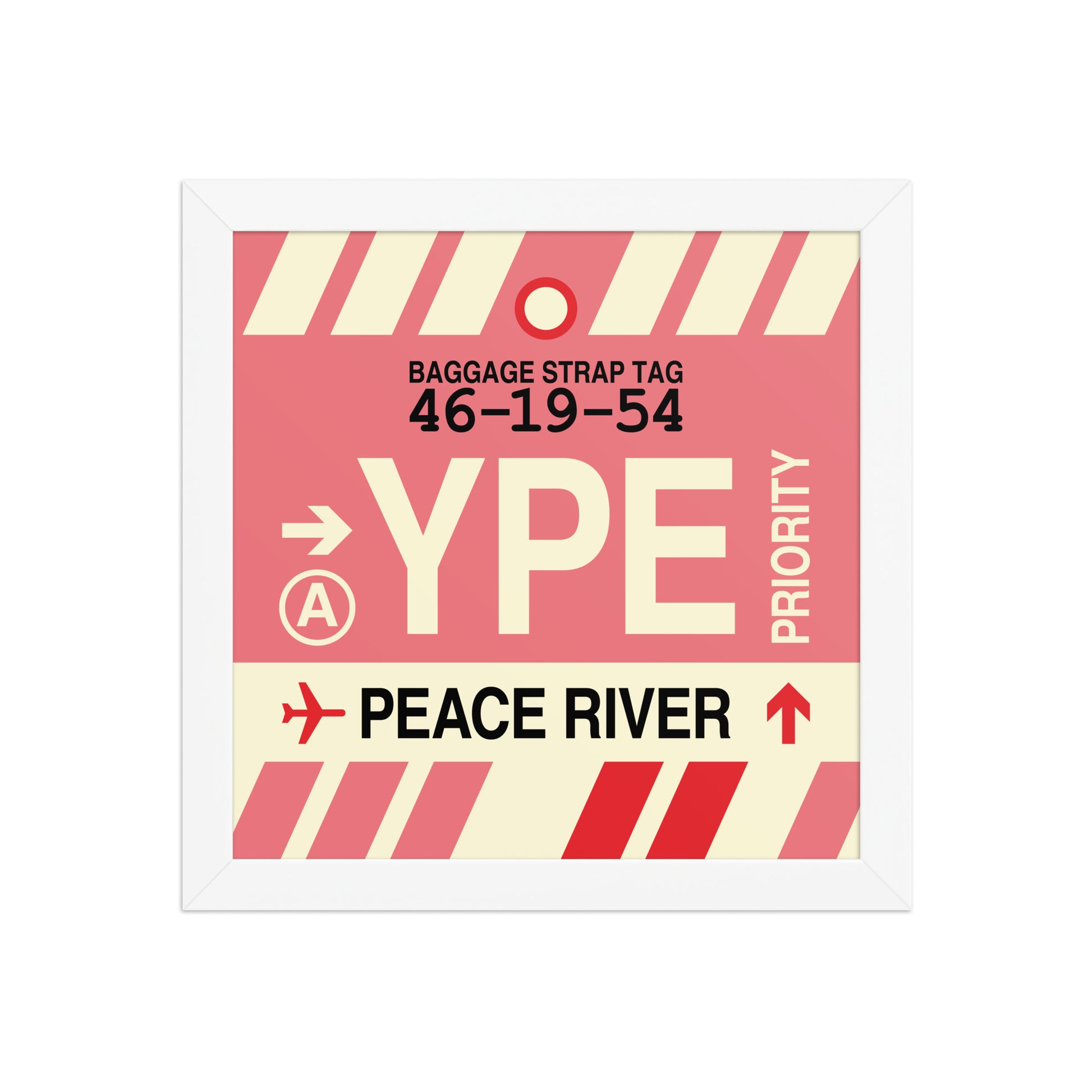 YPE Peace River Framed Print • Jet Age Baggage Tag Design • YHM Designs - Image 11