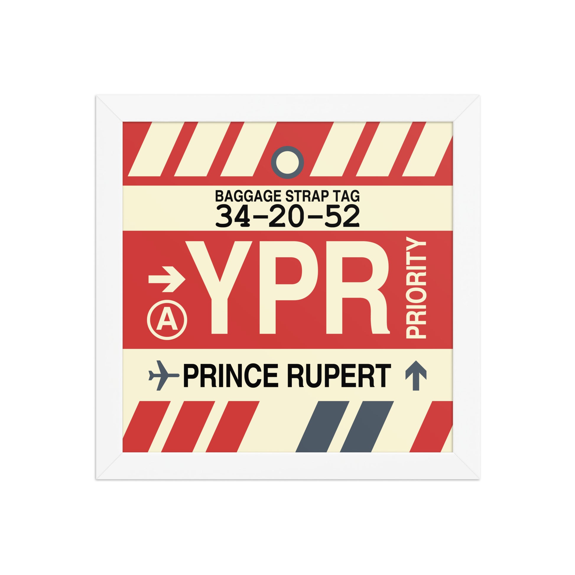 YPR Prince Rupert Framed Print • Jet Age Baggage Tag Design • YHM Designs - Image 11