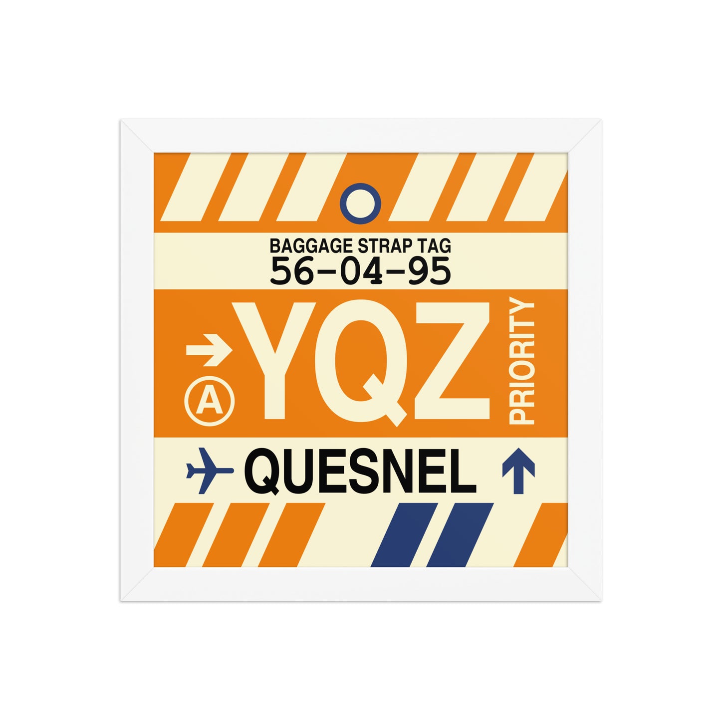 YQZ Quesnel Framed Print • Jet Age Baggage Tag Design • YHM Designs - Image 11