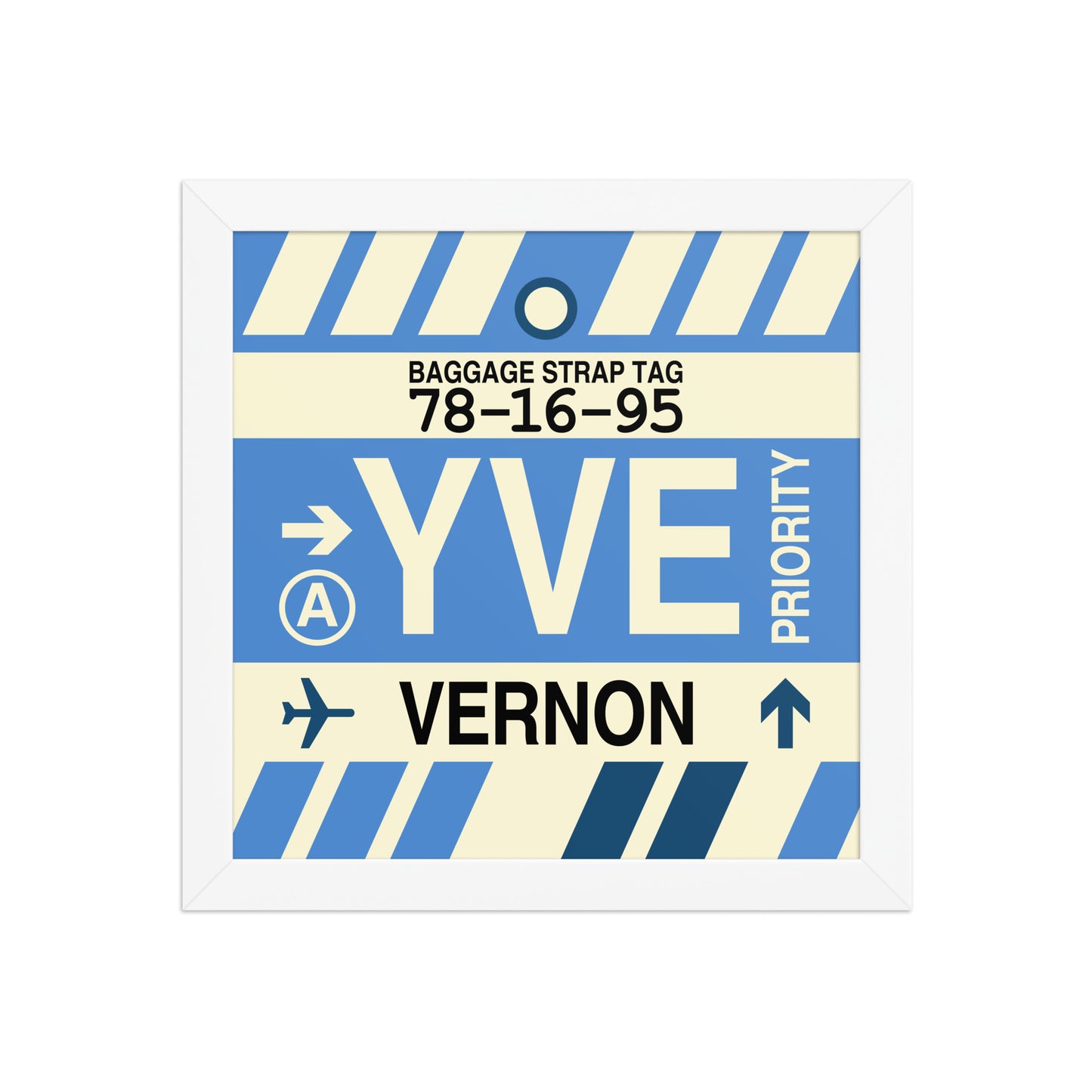 YVE Vernon Framed Print • Jet Age Baggage Tag Design • YHM Designs - Image 11