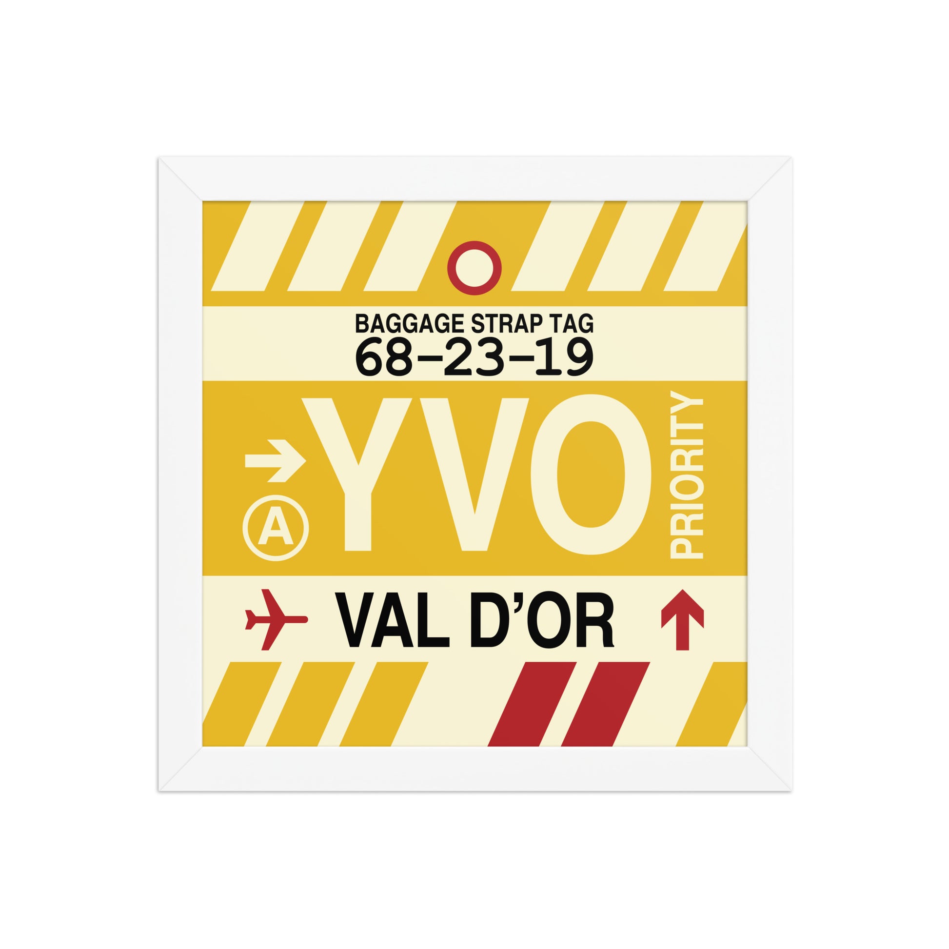 YVO Val D'Or Framed Print • Jet Age Baggage Tag Design • YHM Designs - Image 11