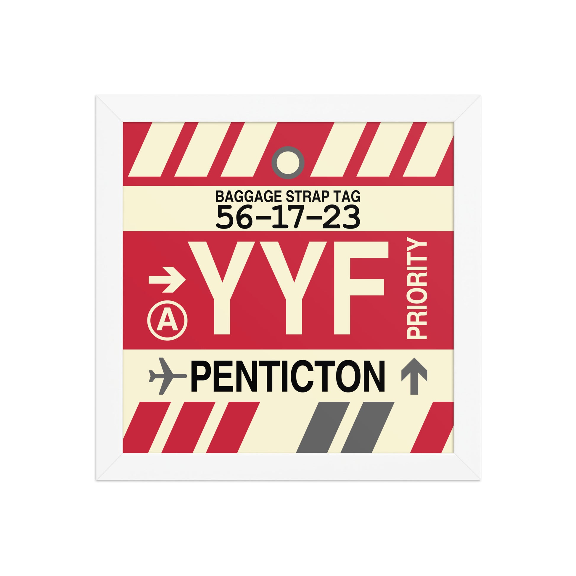 YYF Penticton Framed Print • Jet Age Baggage Tag Design • YHM Designs - Image 11