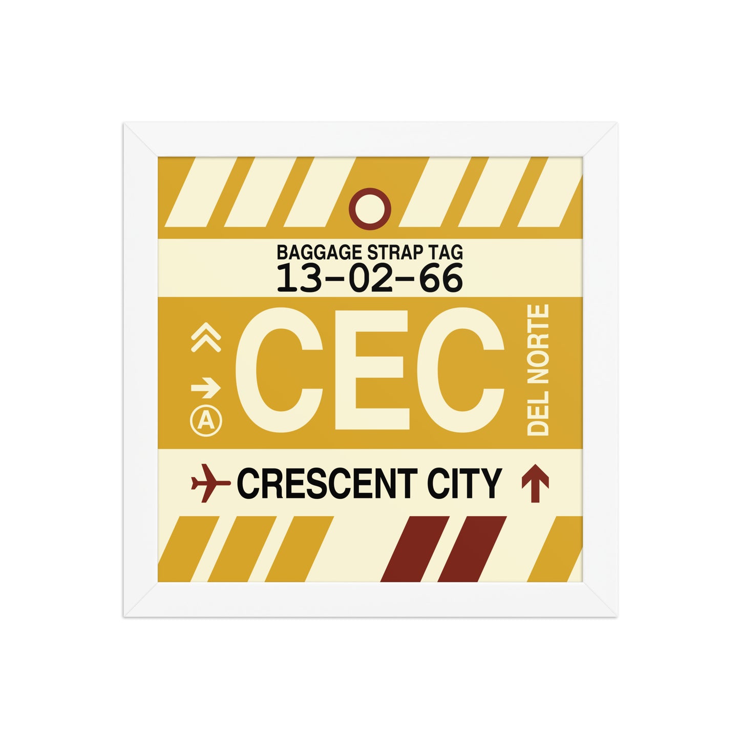 CEC Crescent City Framed Print • Jet Age Baggage Tag Design • YHM Designs - Image 11