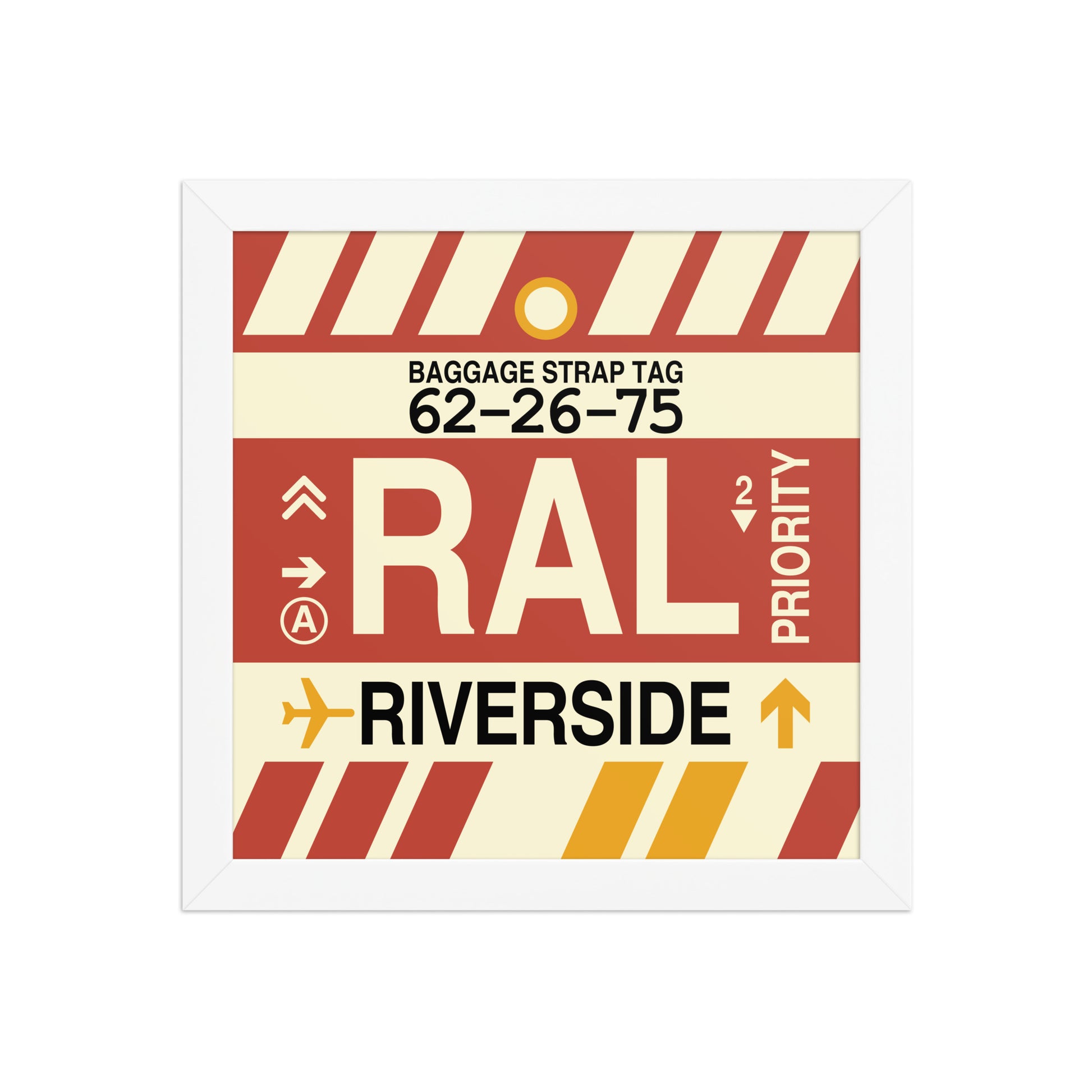 RAL Riverside Framed Print • Jet Age Baggage Tag Design • YHM Designs - Image 11