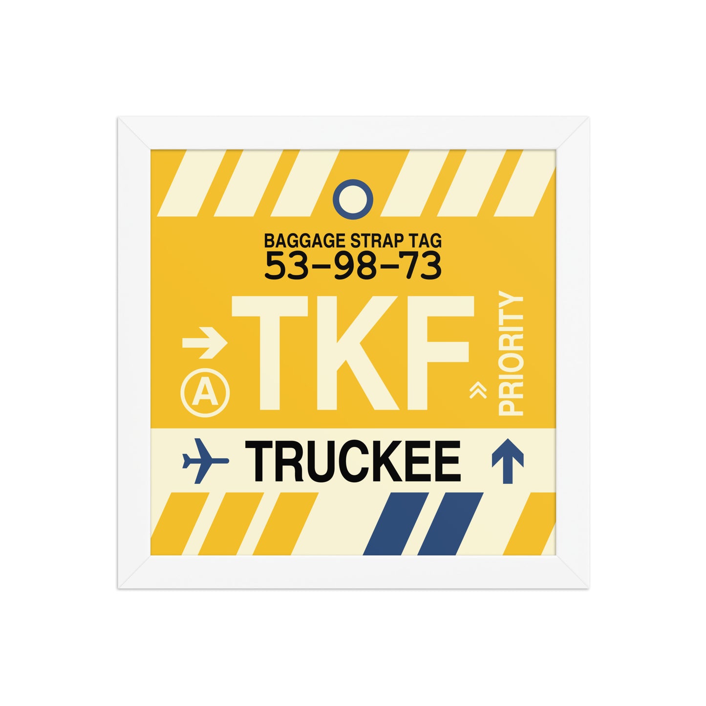 TKF Truckee Framed Print • Jet Age Baggage Tag Design • YHM Designs - Image 11
