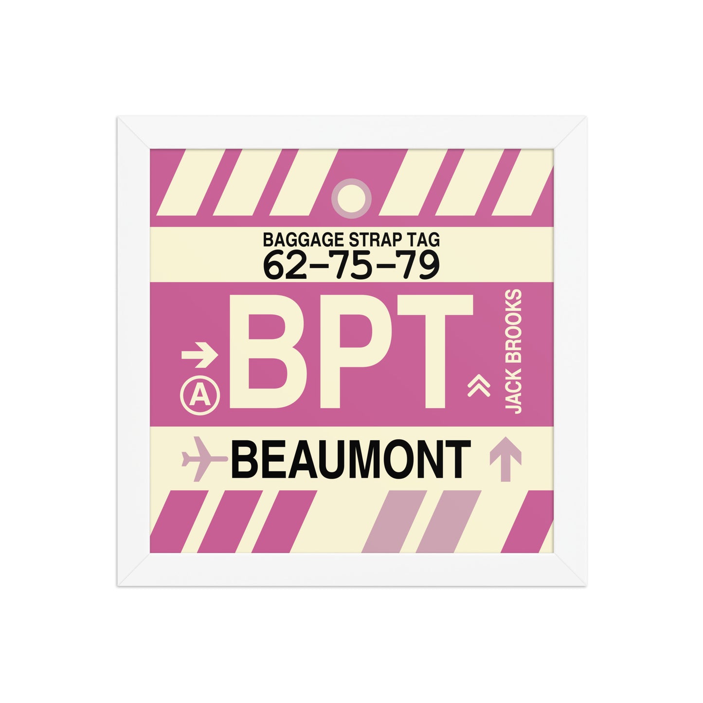 BPT Beaumont Framed Print • Jet Age Baggage Tag Design • YHM Designs - Image 11