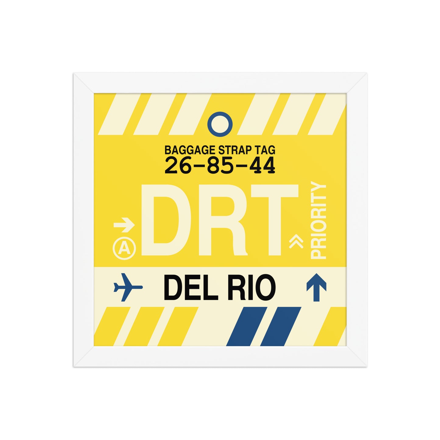 DRT Del Rio Framed Print • Jet Age Baggage Tag Design • YHM Designs - Image 11