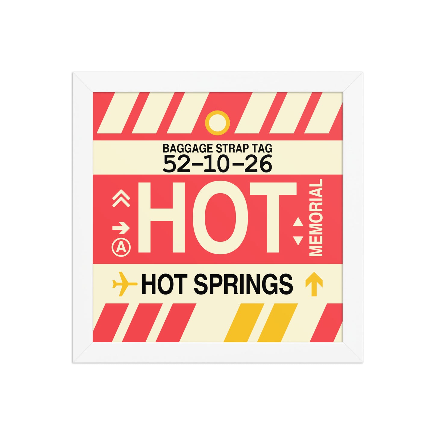 HOT Hot Springs Framed Print • Jet Age Baggage Tag Design • YHM Designs - Image 11