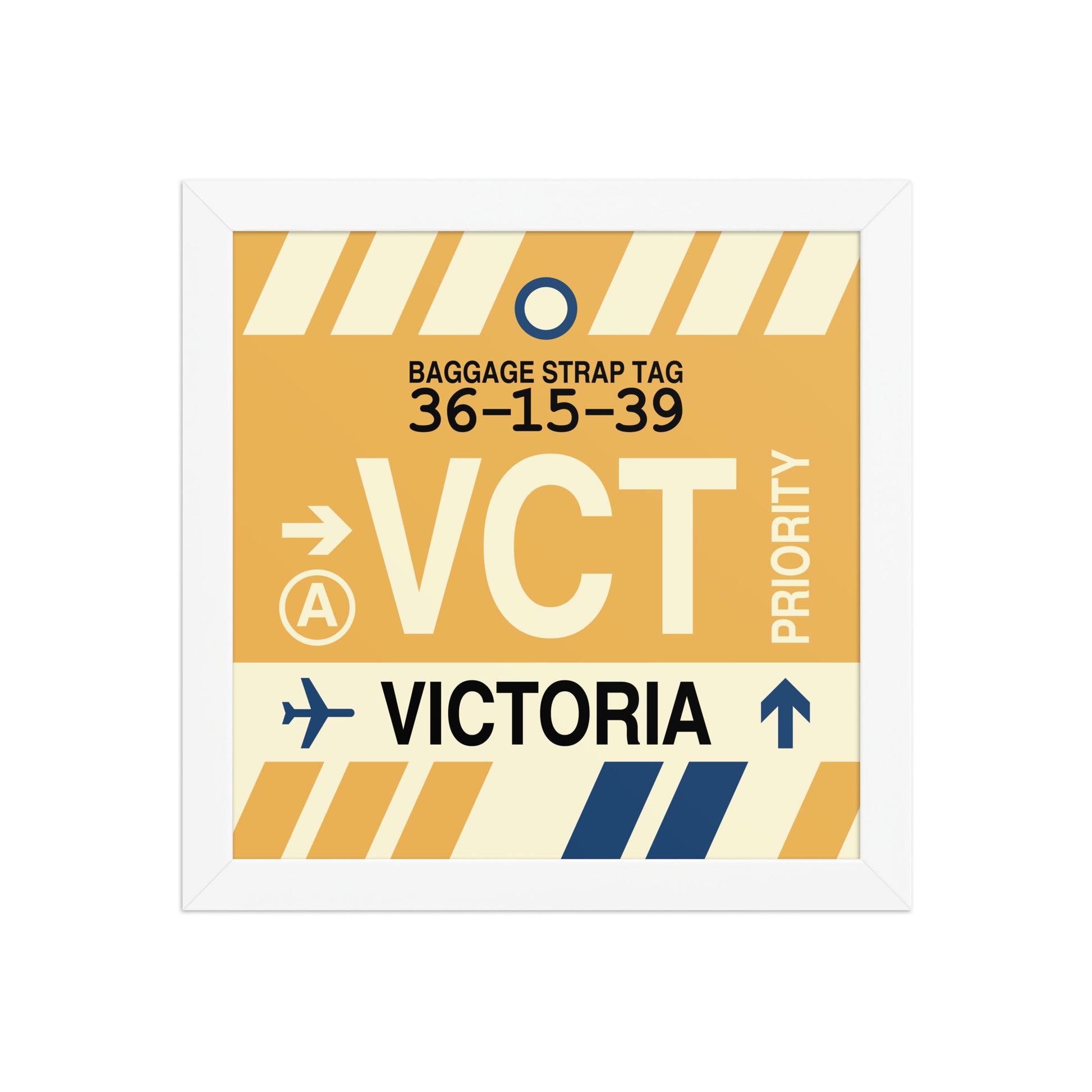 VCT Victoria Framed Print • Jet Age Baggage Tag Design • YHM Designs - Image 11
