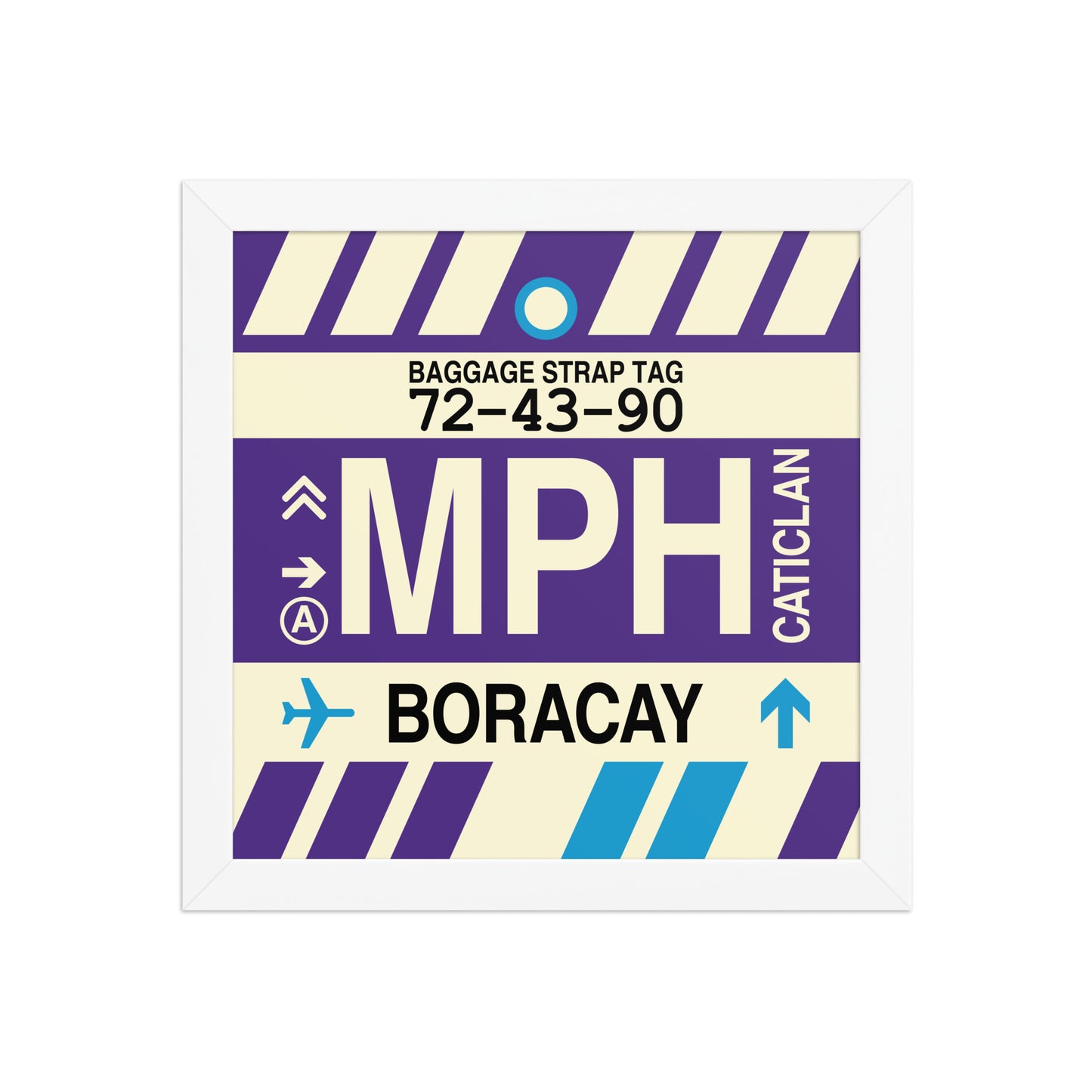 MPH Boracay Framed Print • Jet Age Baggage Tag Design • YHM Designs - Image 11