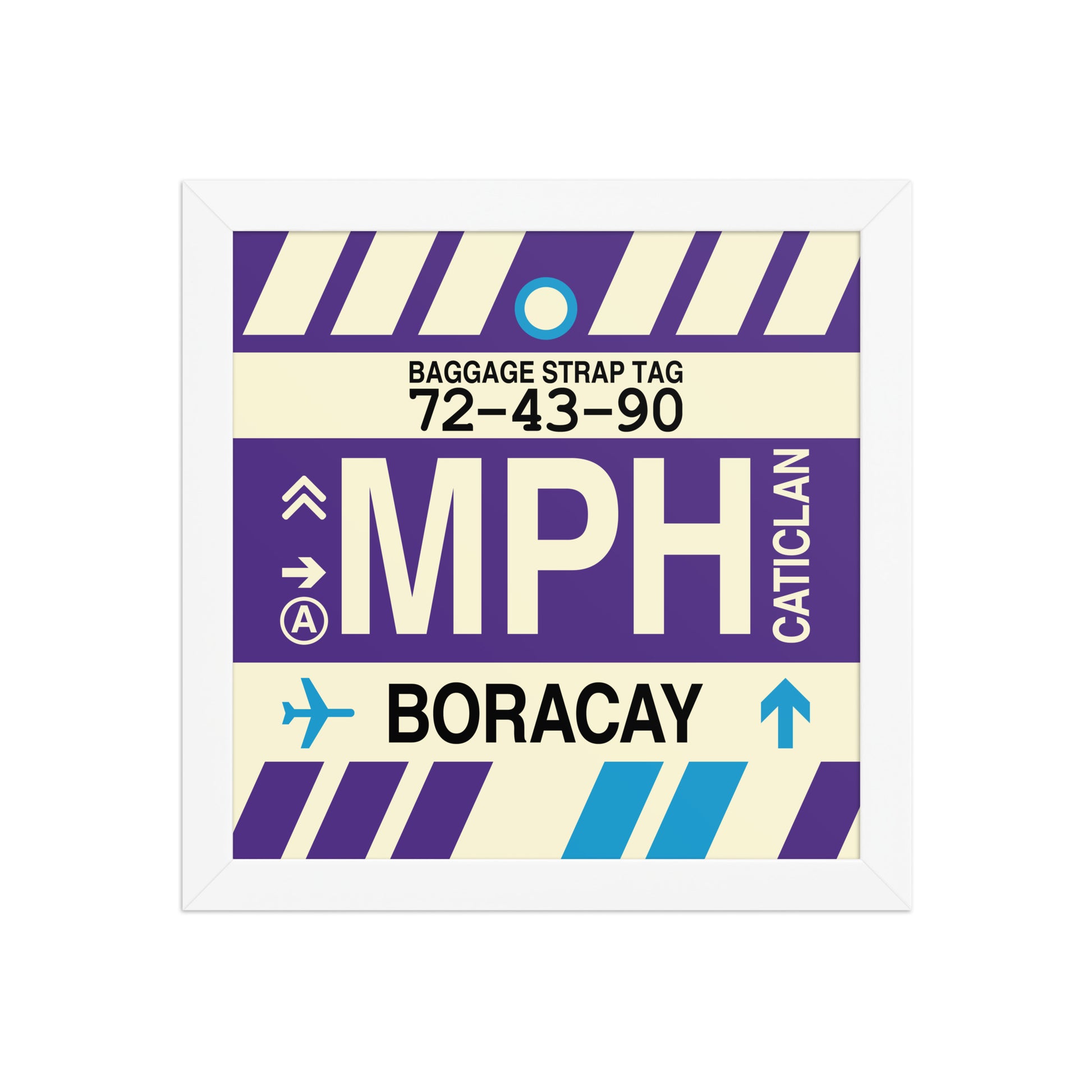 MPH Boracay Framed Print • Jet Age Baggage Tag Design • YHM Designs - Image 11