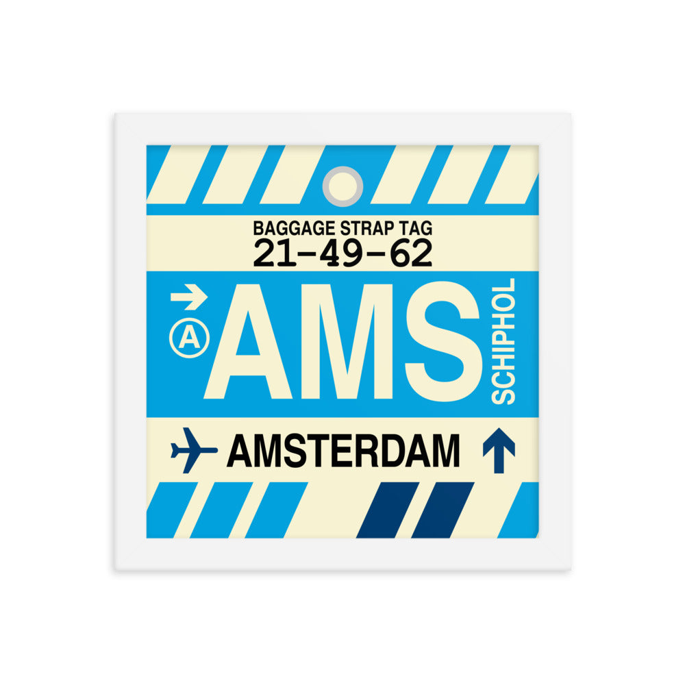 Travel-Themed Framed Print • AMS Amsterdam • YHM Designs - Image 11