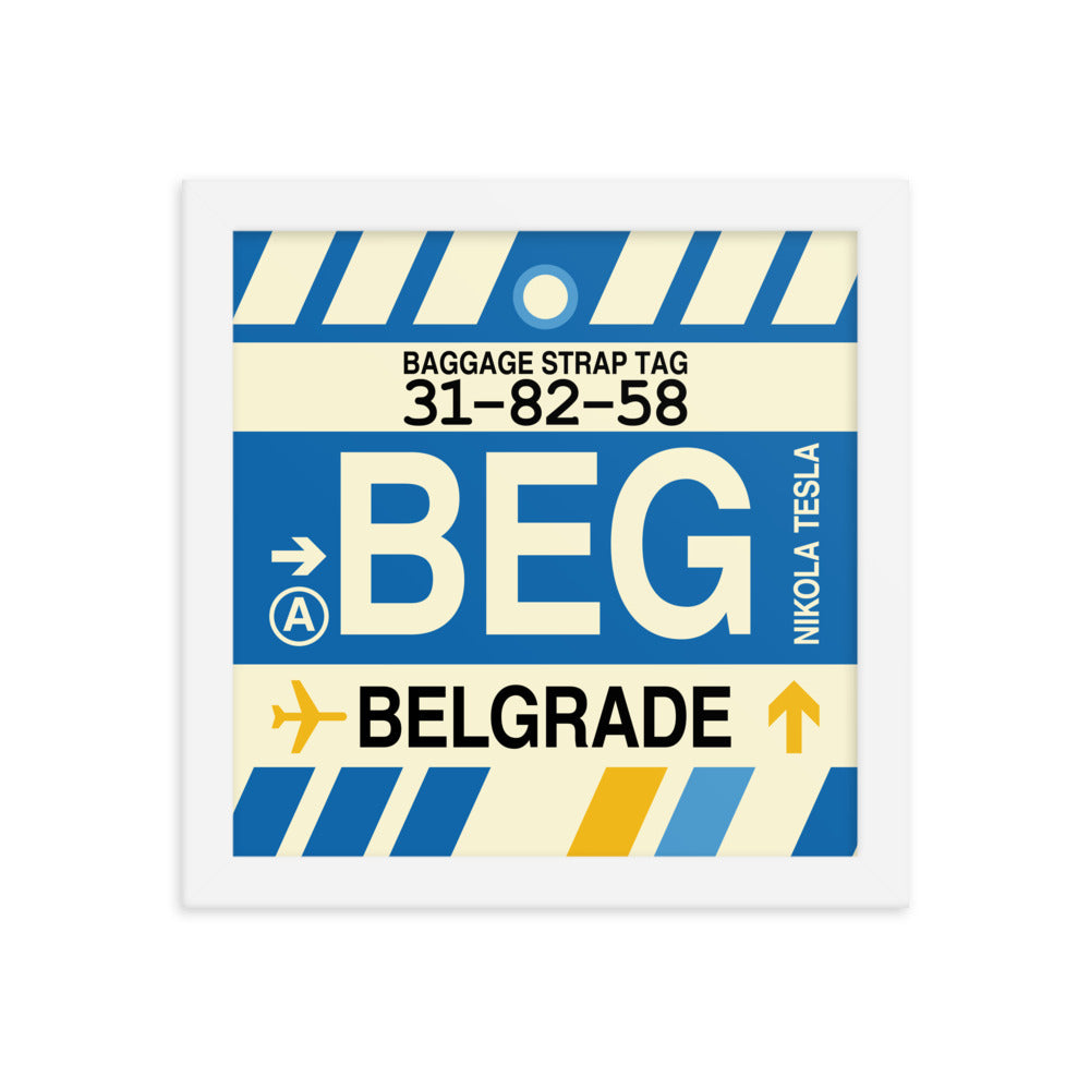 Travel-Themed Framed Print • BEG Belgrade • YHM Designs - Image 11