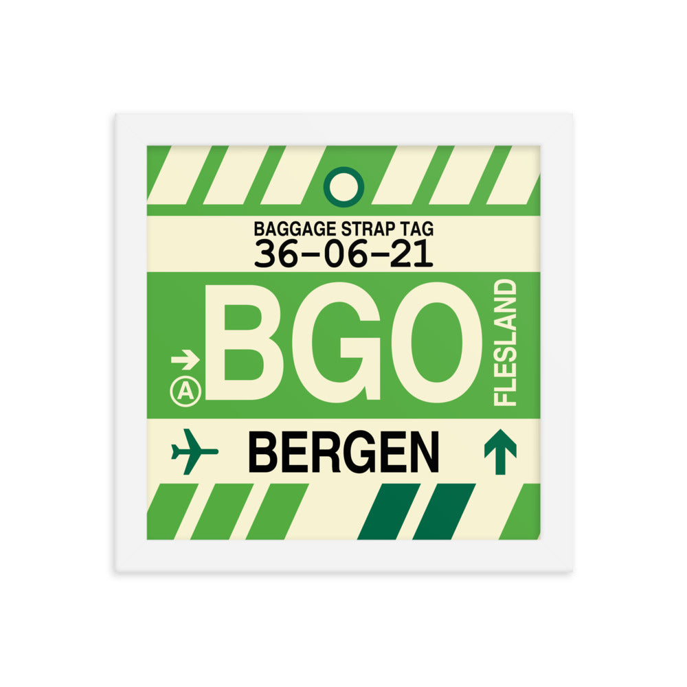 Travel-Themed Framed Print • BGO Bergen • YHM Designs - Image 11
