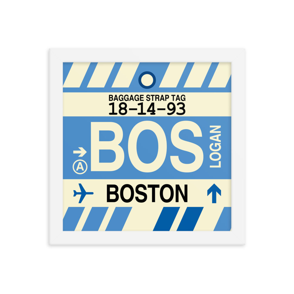 Travel-Themed Framed Print • BOS Boston • YHM Designs - Image 11