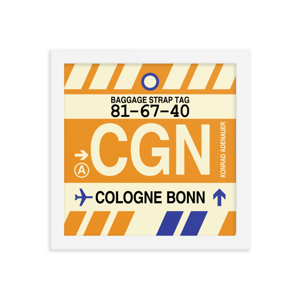 Travel-Themed Framed Print • CGN Cologne-Bonn • YHM Designs - Image 11