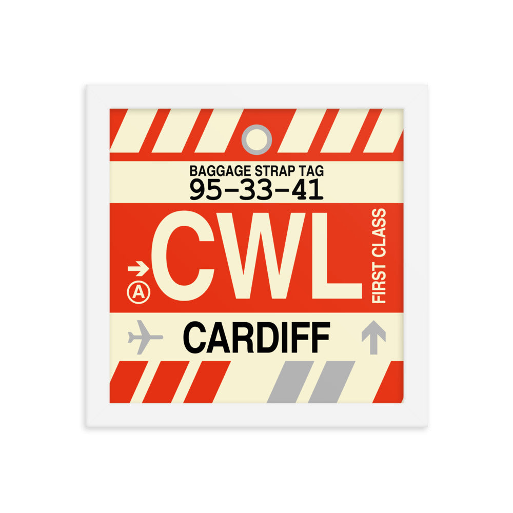 Travel-Themed Framed Print • CWL Cardiff Souvenir • YHM Designs - Image 11